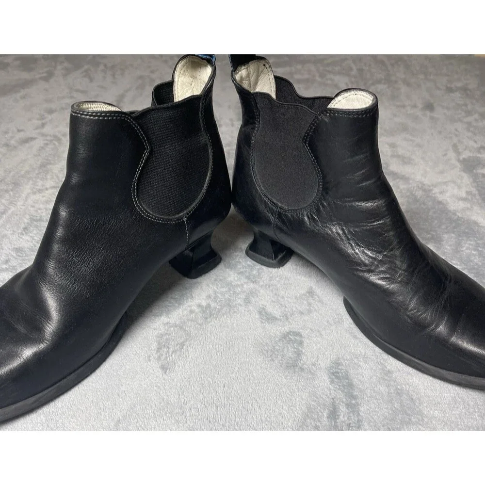 John Fluevog Wearever womens black boots 6.5 avant guard gothic 20's retail $498 - Picture 2 of 8